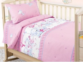 Комплект постельного белья "Нежность" для детской кроватки, самойловская бязь